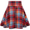 imageIDEALSANXUN Gothic Plaid Mini Skirts for Women Short High Waist Plaid SkirtsMulticolor