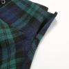imageIDEALSANXUN Gothic Plaid Mini Skirts for Women Short High Waist Plaid SkirtsNavy Green