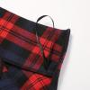 imageIDEALSANXUN Gothic Plaid Mini Skirts for Women Short High Waist Plaid SkirtsNavy Red