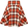 imageIDEALSANXUN Gothic Plaid Mini Skirts for Women Short High Waist Plaid SkirtsOrange Beige
