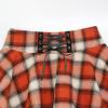 imageIDEALSANXUN Gothic Plaid Mini Skirts for Women Short High Waist Plaid SkirtsOrange Beige