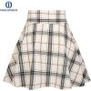 imageIDEALSANXUN Gothic Plaid Mini Skirts for Women Short High Waist Plaid SkirtsPlaid Beige