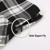 imageIDEALSANXUN Gothic Plaid Mini Skirts for Women Short High Waist Plaid SkirtsPlaid Black A03