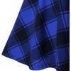 imageIDEALSANXUN Gothic Plaid Mini Skirts for Women Short High Waist Plaid SkirtsPlaid Blue
