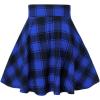 imageIDEALSANXUN Gothic Plaid Mini Skirts for Women Short High Waist Plaid SkirtsPlaid Blue