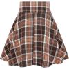 imageIDEALSANXUN Gothic Plaid Mini Skirts for Women Short High Waist Plaid SkirtsPlaid Brown New