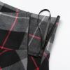 imageIDEALSANXUN Gothic Plaid Mini Skirts for Women Short High Waist Plaid SkirtsPlaid Dark Grey