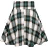 imageIDEALSANXUN Gothic Plaid Mini Skirts for Women Short High Waist Plaid SkirtsPlaid Green 01