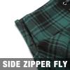 imageIDEALSANXUN Gothic Plaid Mini Skirts for Women Short High Waist Plaid SkirtsPlaid Green 02