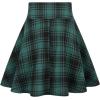 imageIDEALSANXUN Gothic Plaid Mini Skirts for Women Short High Waist Plaid SkirtsPlaid Green 02
