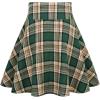 imageIDEALSANXUN Gothic Plaid Mini Skirts for Women Short High Waist Plaid SkirtsPlaid Green 03