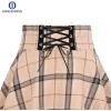 imageIDEALSANXUN Gothic Plaid Mini Skirts for Women Short High Waist Plaid SkirtsPlaid Khaki