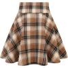 imageIDEALSANXUN Gothic Plaid Mini Skirts for Women Short High Waist Plaid SkirtsPlaid Light Brown