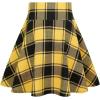 imageIDEALSANXUN Gothic Plaid Mini Skirts for Women Short High Waist Plaid SkirtsPlaid Yellow 01