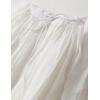 imageIDEALSANXUN Linen Skirts for Women Spring Summer A Line Drawstring Elastic High Waisted Casual Cute Trendy Flowy Midi SkirtWhite