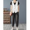 imageIDEALSANXUN Linen Vest for Women Casual Sleeveless Spring Summer Blazer JacketsWhite