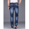 imageIDEALSANXUN Men Slim Fit Jeans Stretch Denim Pants Skinny Straight Leg Jean TrousersDark Blue