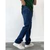 imageIDEALSANXUN Mens Baggy Jeans Casual Loose Fit Straight Leg Classic Denim Jeans PantsDark Blue