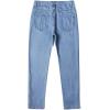 imageIDEALSANXUN Mens Baggy Jeans Casual Loose Fit Straight Leg Classic Denim Jeans PantsLight Blue