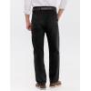 imageIDEALSANXUN Mens Corduroy Pants Pleated Casual Straight Leg Fall Winter Dress Pant Trouser1black