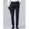 imageIDEALSANXUN Mens Dress Pants Summer Casual Relaxed Fit Elastic Waist Slacks Straight Leg Suit PantsBlack