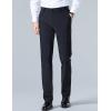 imageIDEALSANXUN Mens Dress Pants Summer Casual Relaxed Fit Elastic Waist Slacks Straight Leg Suit PantsNavy
