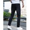 imageIDEALSANXUN Mens Skinny Jeans Casual Stretch Slim Fit Straight Leg Classic Denim Jeans PantsBlack