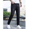 imageIDEALSANXUN Mens Skinny Jeans Casual Stretch Slim Fit Straight Leg Classic Denim Jeans PantsBlack