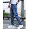 imageIDEALSANXUN Mens Skinny Jeans Casual Stretch Slim Fit Straight Leg Classic Denim Jeans PantsDark Blue