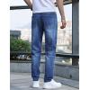 imageIDEALSANXUN Mens Skinny Jeans Casual Stretch Slim Fit Straight Leg Classic Denim Jeans PantsDark Blue
