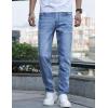 imageIDEALSANXUN Mens Skinny Jeans Casual Stretch Slim Fit Straight Leg Classic Denim Jeans PantsLight Blue