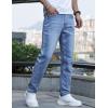 imageIDEALSANXUN Mens Skinny Jeans Casual Stretch Slim Fit Straight Leg Classic Denim Jeans PantsLight Blue