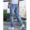imageIDEALSANXUN Mens Skinny Jeans Casual Stretch Slim Fit Straight Leg Classic Denim Jeans PantsLight Blue
