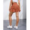 imageIDEALSANXUN Ruffle Mini Skirt for Women Smocked Waist A Line Cute Short Flowy SkirtOrange