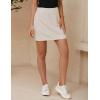 imageIDEALSANXUN Womens Cotton Linen Skirt High Waisted Summer Pencil Mini SkirtBeige