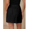 imageIDEALSANXUN Womens Cotton Linen Skirt High Waisted Summer Pencil Mini SkirtBlack