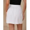 imageIDEALSANXUN Womens Cotton Linen Skirt High Waisted Summer Pencil Mini SkirtWhite
