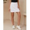 imageIDEALSANXUN Womens Cotton Linen Skirt High Waisted Summer Pencil Mini SkirtWhite