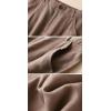 imageIDEALSANXUN Womens Cotton Linen Skirts Spring Summer A Line Midi Skirt with Pockets Beach Vacation ClothesCoffee