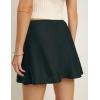 imageIDEALSANXUN Womens Cotton Linen Skirts Spring Summer High Waisted A Line Mini SkirtBlack