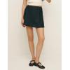 imageIDEALSANXUN Womens Cotton Linen Skirts Spring Summer High Waisted A Line Mini SkirtBlack