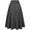 imageIDEALSANXUN Womens Fall Winter High Waisted Wool Plaid Aline Long SkirtDark Grey