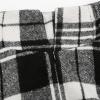 imageIDEALSANXUN Womens Fall Winter High Waisted Wool Plaid Aline Long SkirtPlaid Black White