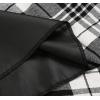 imageIDEALSANXUN Womens Fall Winter High Waisted Wool Plaid Aline Long SkirtPlaid Black White