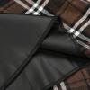 imageIDEALSANXUN Womens Fall Winter High Waisted Wool Plaid Aline Long SkirtPlaid Coffee