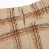 imageIDEALSANXUN Womens Fall Winter High Waisted Wool Plaid Aline Long SkirtPlaid Khaki