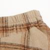 imageIDEALSANXUN Womens Fall Winter High Waisted Wool Plaid Aline Long SkirtPlaid Khaki
