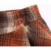 imageIDEALSANXUN Womens Fall Winter High Waisted Wool Plaid Aline Long SkirtPlaid Orange