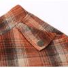 imageIDEALSANXUN Womens Fall Winter High Waisted Wool Plaid Aline Long SkirtPlaid Orange