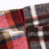 imageIDEALSANXUN Womens Fall Winter High Waisted Wool Plaid Aline Long SkirtPlaid Wine